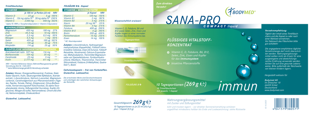 Bodymed SANA-PRO COMPACT liquid immun im Shop kaufen