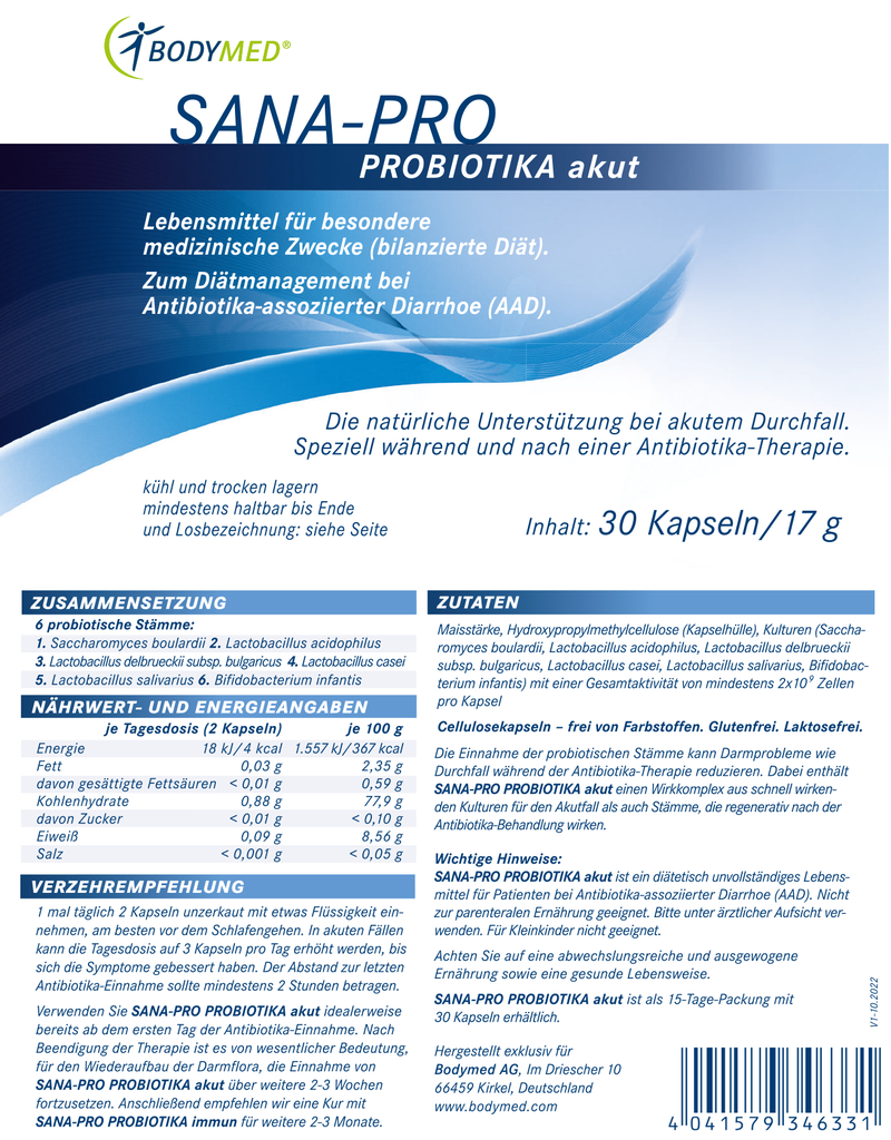 Bodymed Sana-Pro Probiotika akut im Shop kaufen